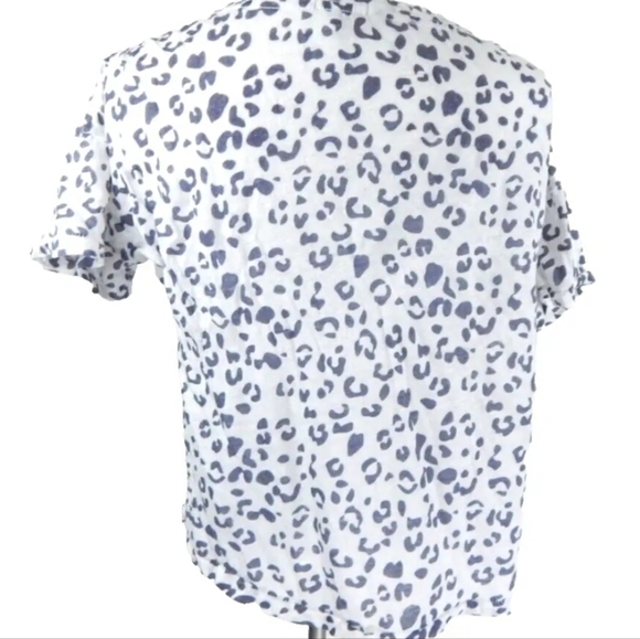 Rails Roman Linen Blend Leopard Print Tee - Picture 4 of 4